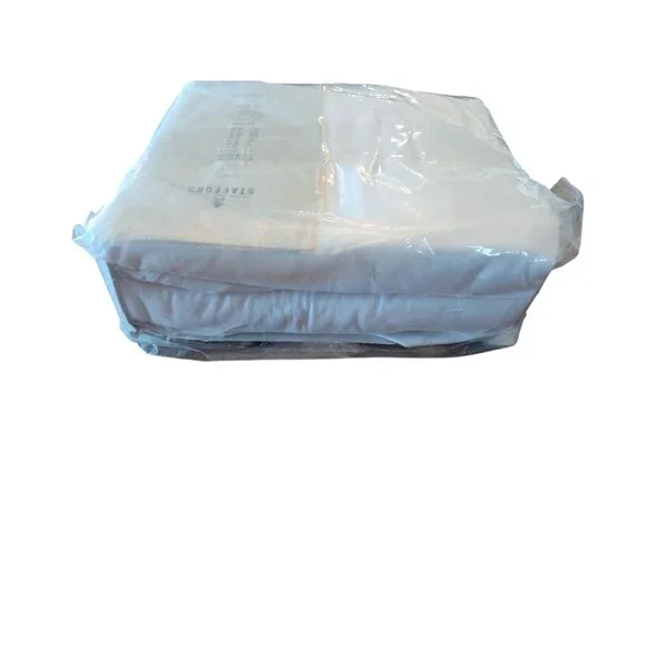 Stafford 4-Pack Heavyweight Crew Necks 2XLT 100% Cotton Undershirts Mens White - Picture 8 of 9